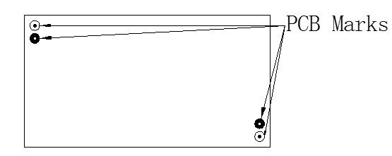 在有貼片的PCB板上，為提高貼片元件的貼裝的準確性，一般要求在貼片層對角端放置兩個校正標記(MarkS)點